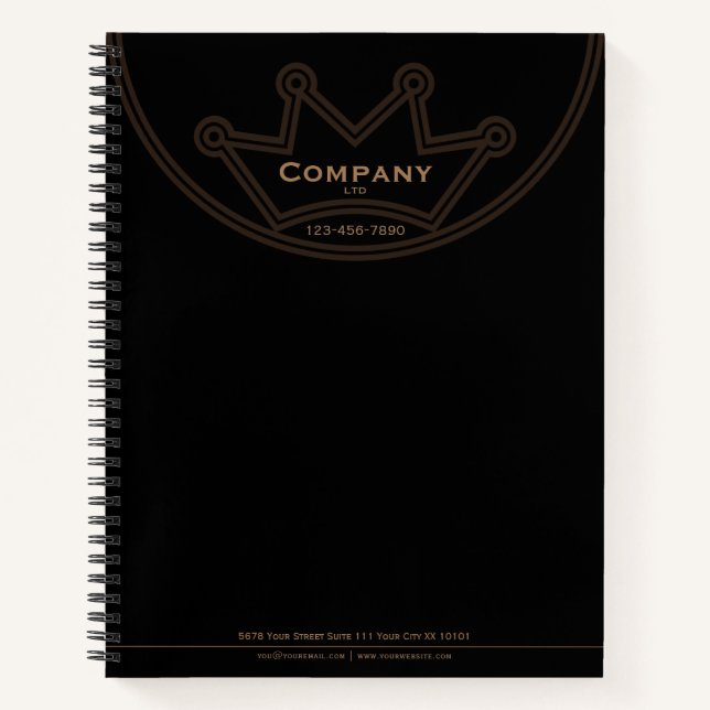 Crown Logo Spiral Notebook (Front)