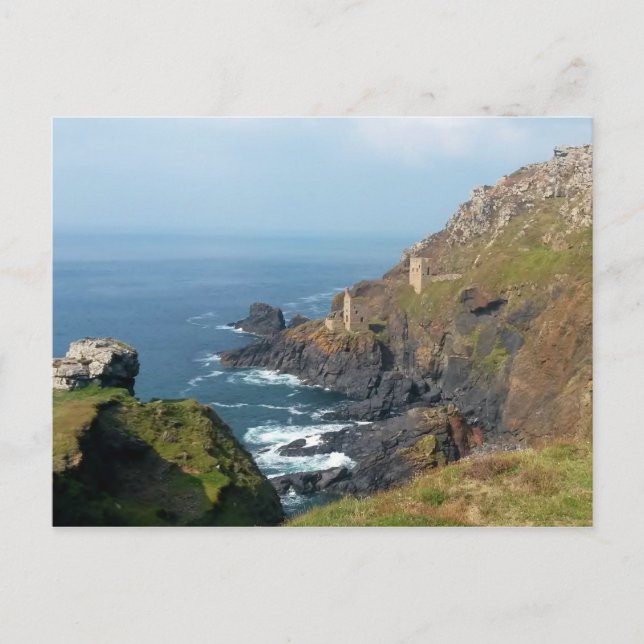 Crown Mines Botallack Cornwall England Postcard (Front)