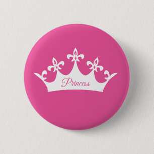 Crown of Princess 6 Cm Round Badge