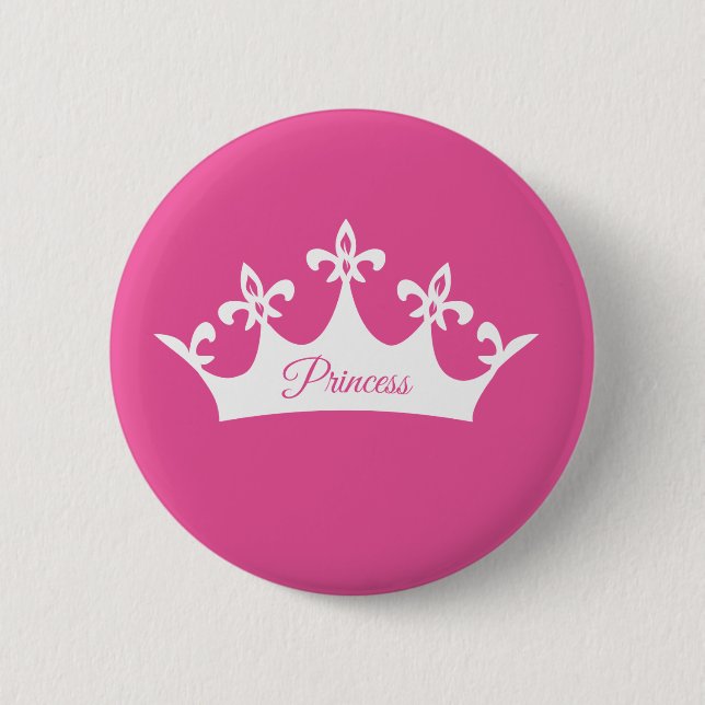 Crown of Princess 6 Cm Round Badge (Front)