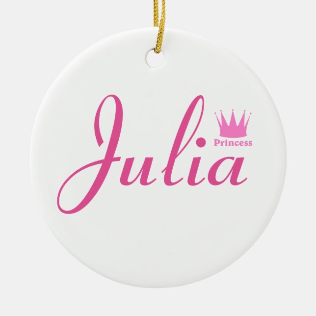 Crown of Princess Ceramic Tree Decoration (Front)