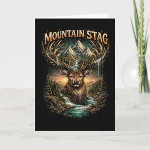 Crown of the Mountain Stag Holiday Card