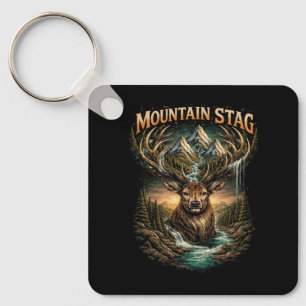 Crown of the Mountain Stag Key Ring