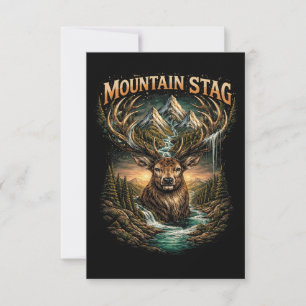 Crown of the Mountain Stag Thank You Card