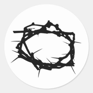Crown Of Thorns Classic Round Sticker