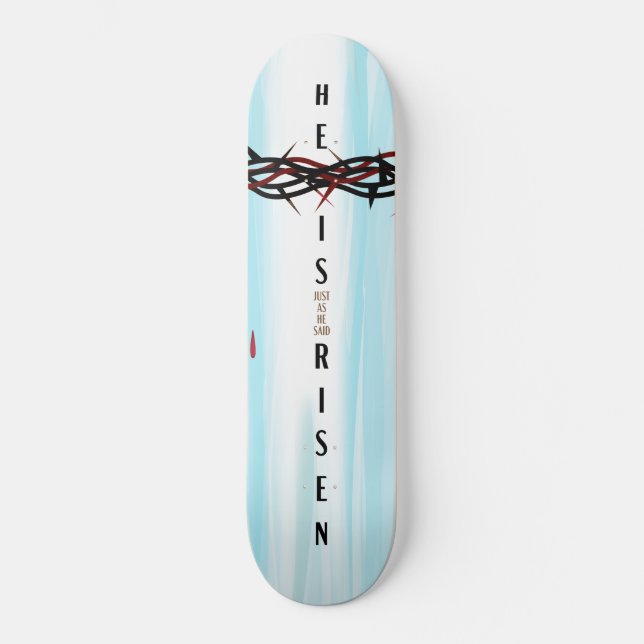 Crown of Thorns Cross Skateboard (Front)