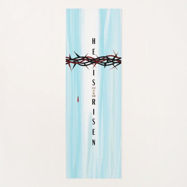 Crown of Thorns Cross Yoga Mat (Front)