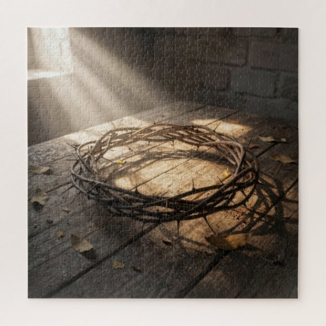 Crown of Thorns Illuminated by Sunbeams Jigsaw Puzzle (Vertical)