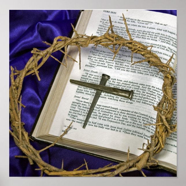 Crown of thorns with nails poster (Front)