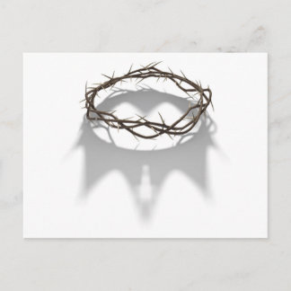 Crown Of Thorns With Royal Crown Shadow Postcard