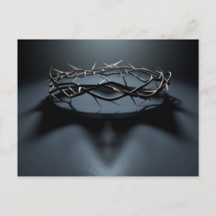 Crown Of Thorns With Royal Crown Shadow Postcard