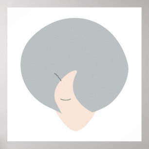 Crown of Wisdom Modern Minimalist Woman Art Poster