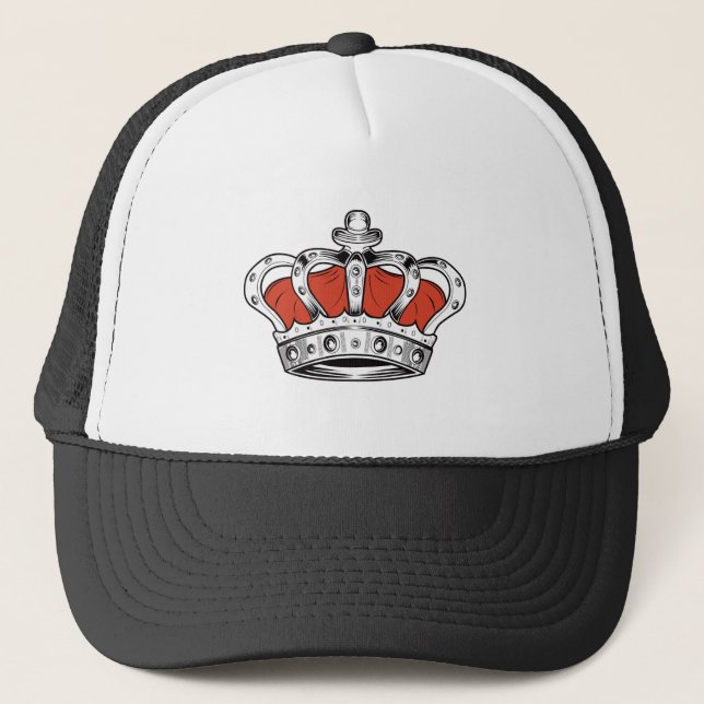 Crown - Orange Trucker Hat (Front)