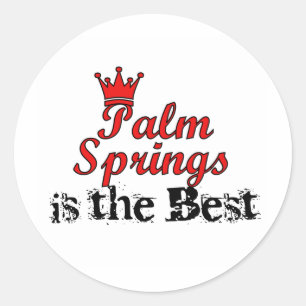 Crown Palm Springs Classic Round Sticker