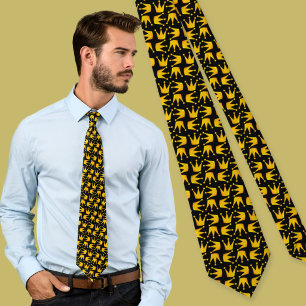 Crown Pattern Tie