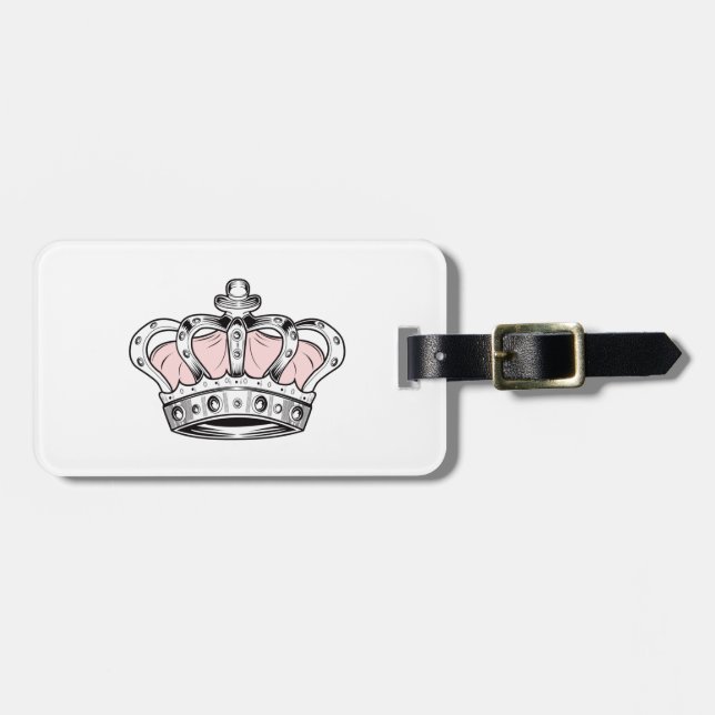Crown - PInk  Luggage Tag (Front Horizontal)