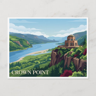 Crown Point State Scenic Corridor Corbett Oregon Postcard