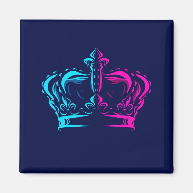 Crown pop art magnet (Front)