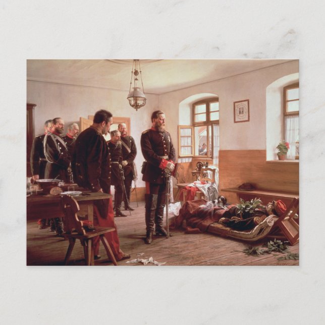 Crown Prince Frederick by the corpse Postcard (Front)