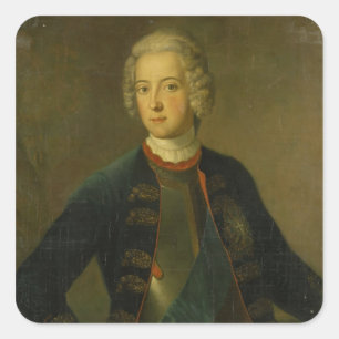 Crown Prince Frederick II, 1728 Square Sticker