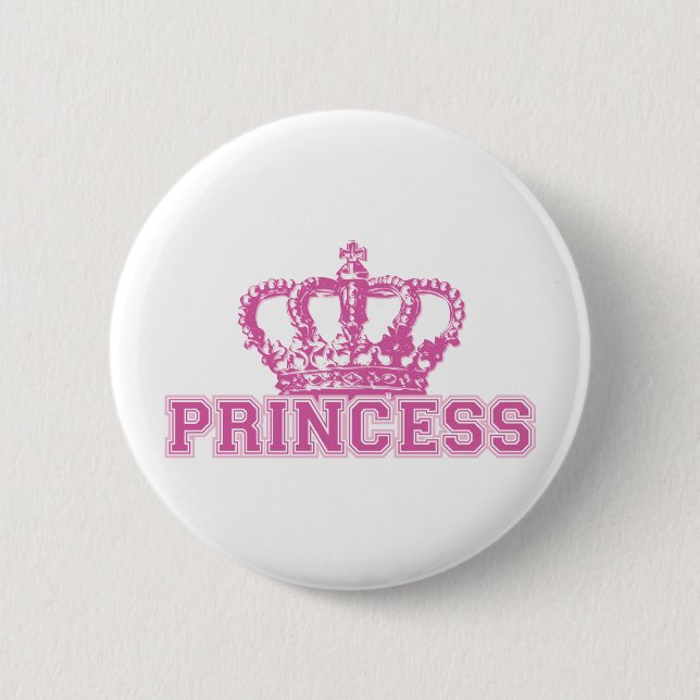 Crown Princess 6 Cm Round Badge (Front)
