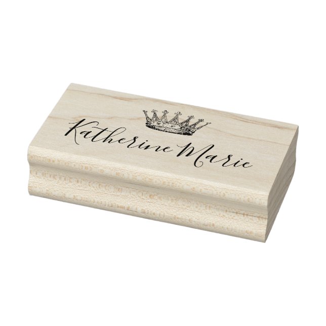 Crown Princess Royal Personalised Rubber Stamp (Stamp)