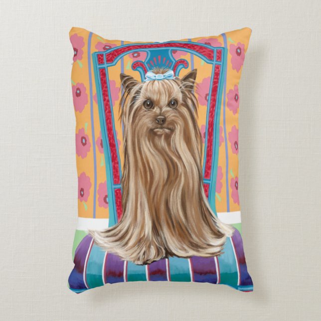 Crown Princess Yorkie Decorative Cushion (Front(Vertical))