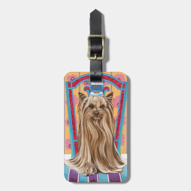 Crown Princess Yorkie Luggage Tag (Front Vertical)
