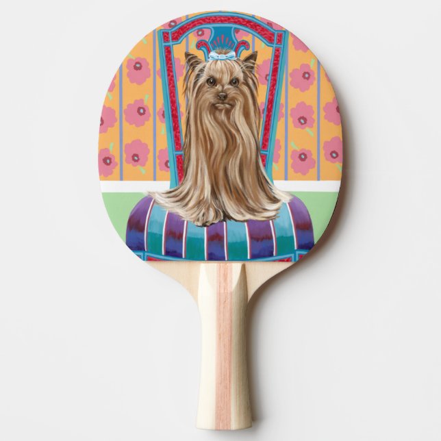 Crown Princess Yorkie Ping Pong Paddle (Front)