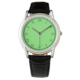 Crown Protector Black and Green Leather Watch