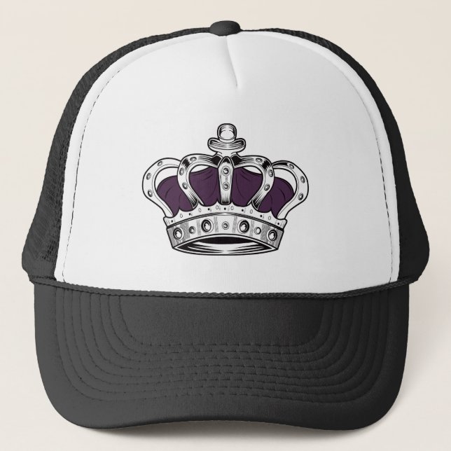 Crown - Purple Trucker Hat (Front)
