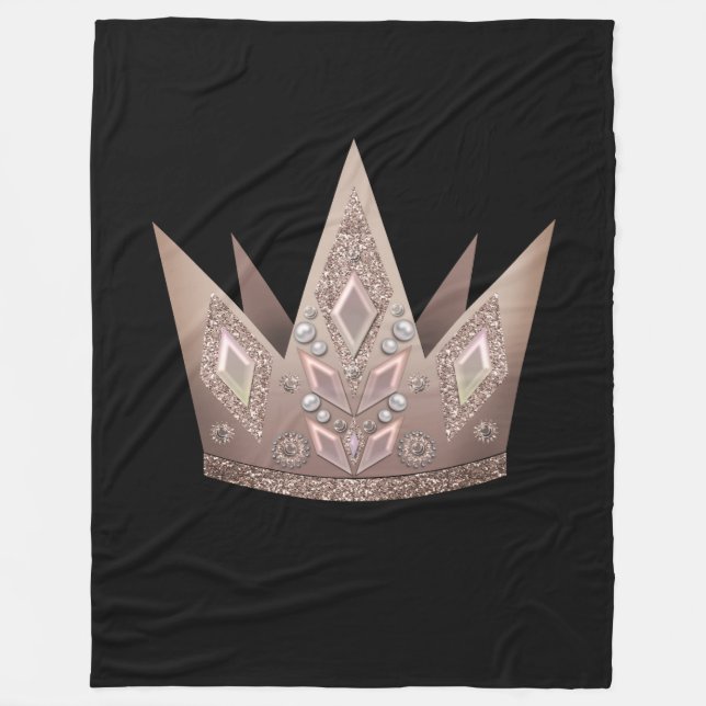 Crown, Queen Fleece Blanket (Front)