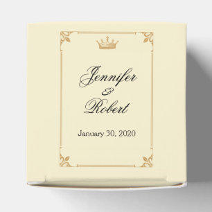 Crown Regency in Gold and Ivory Favour Box