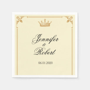 Crown Regency in Gold and Ivory Napkin