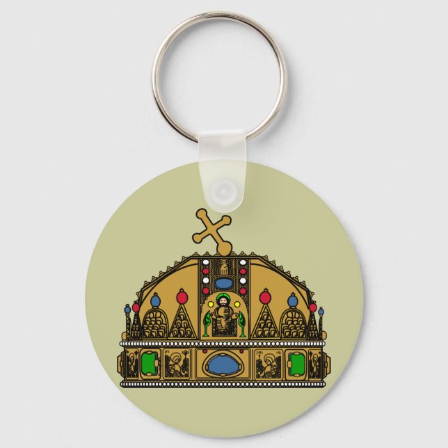 Crown Saint Stephen, Hungary Key Ring (Front)