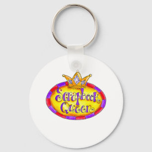 Crown Scrapbook Queen Key Ring