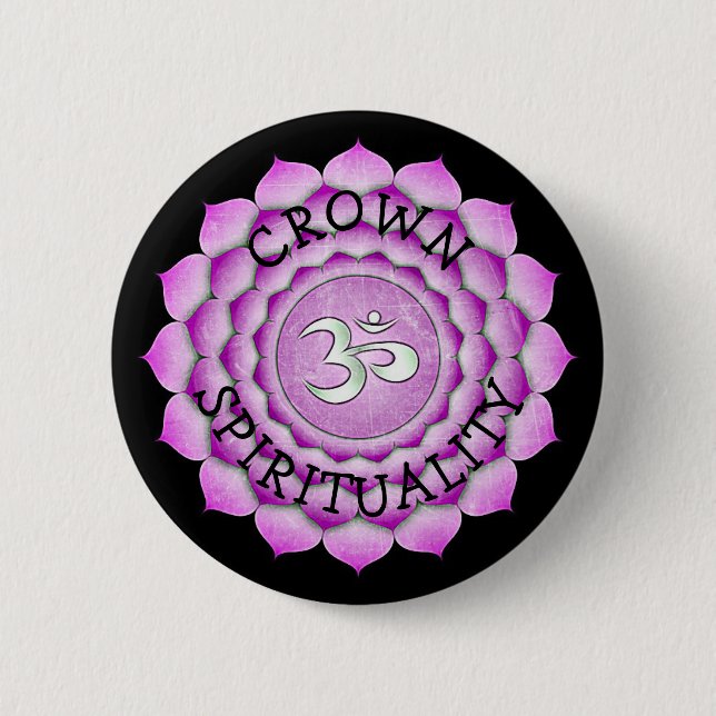 CROWN SPIRITUALITY PURPLE Chi Chakra Button (Front)