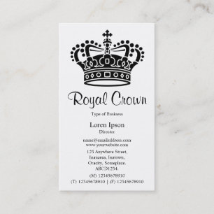Crown Symbol 02 - Black Business Card