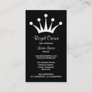 Crown Symbol - Black (Gold) Business Card