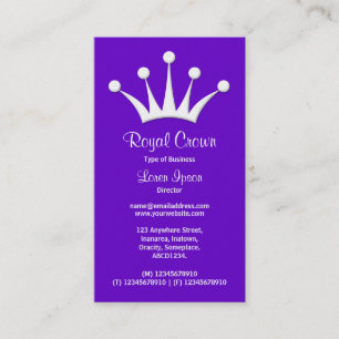 Crown Symbol - Purple 6600CC (Gold) Business Card
