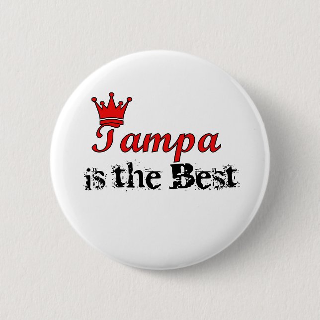 Crown Tampa 6 Cm Round Badge (Front)