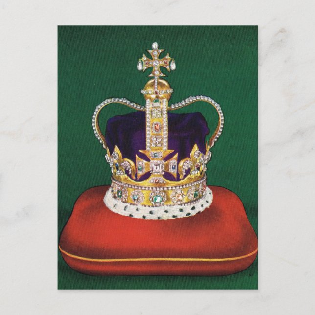 Crown used at coronastion of Queen Elizabeth II Postcard (Front)
