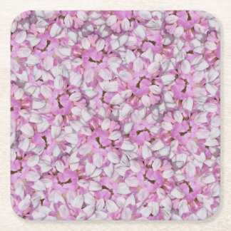 Crown Vetch Seamless Pattern Square Paper Coaster