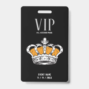 Crown VIP Badge ID Badge
