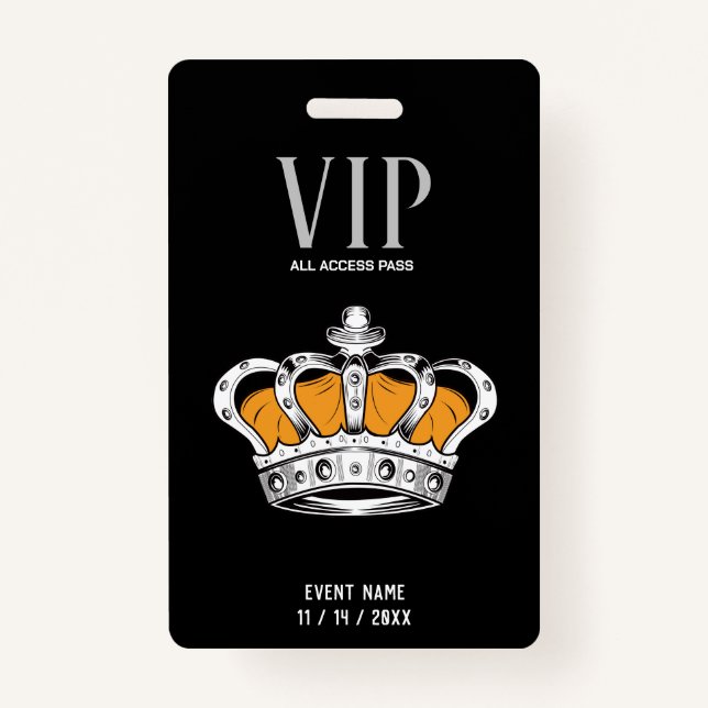 Crown VIP Badge ID Badge (Front)