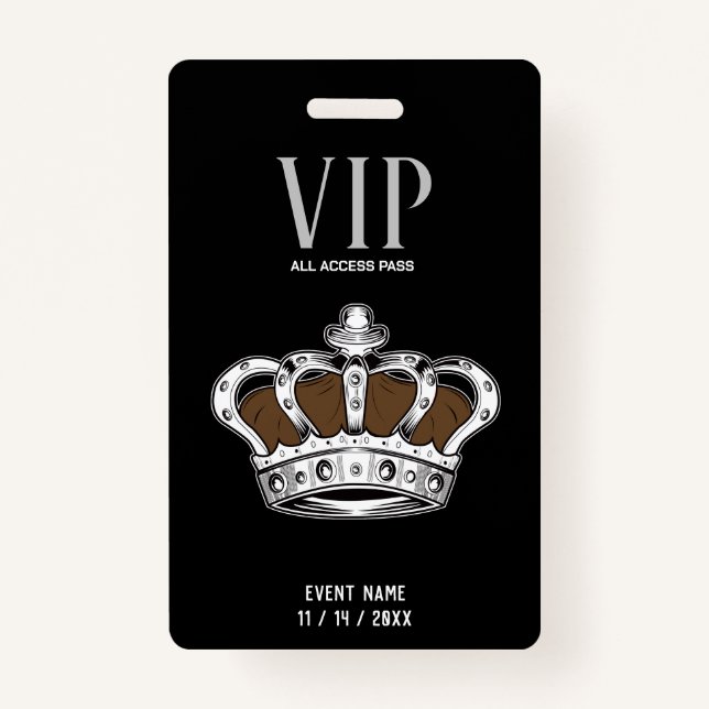 Crown VIP Badge ID Badge (Front)