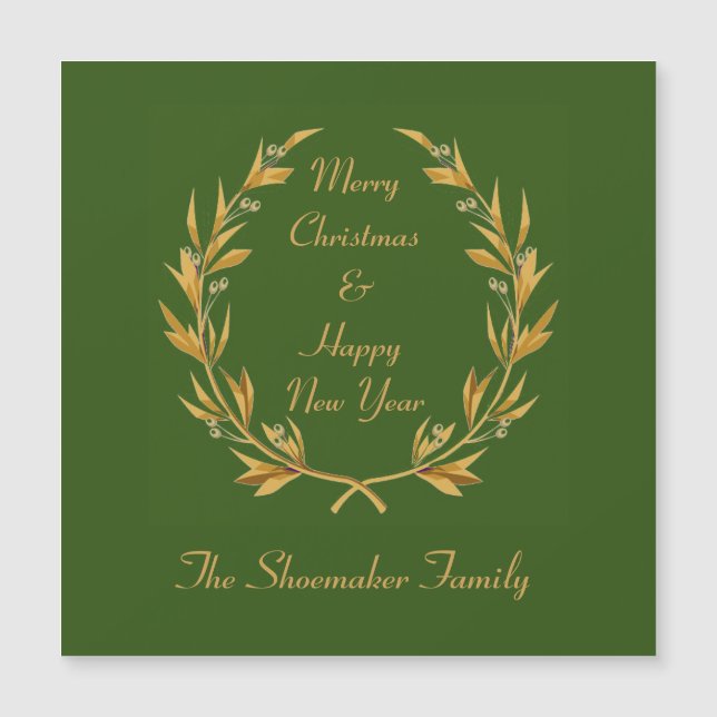 Crown Wreath Holiday Card (Front)