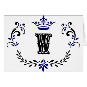 Crown Wreath Monogram 'W'