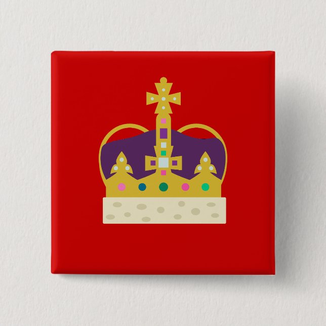 Crowned! 15 Cm Square Badge (Front)