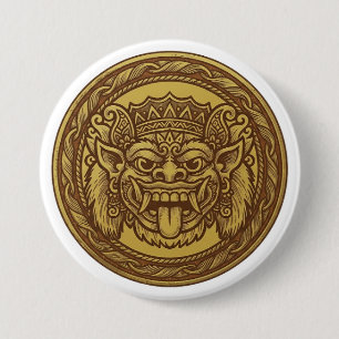 Crowned Barong Medal 7.5 Cm Round Badge